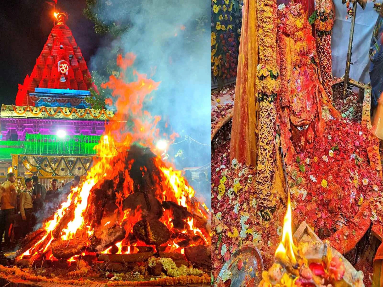 Ujjain: महाकालेश्वर मंदिर परिसर में किया गया होलिका दहन, भक्तों ने उड़ाया रंग-गुलाल