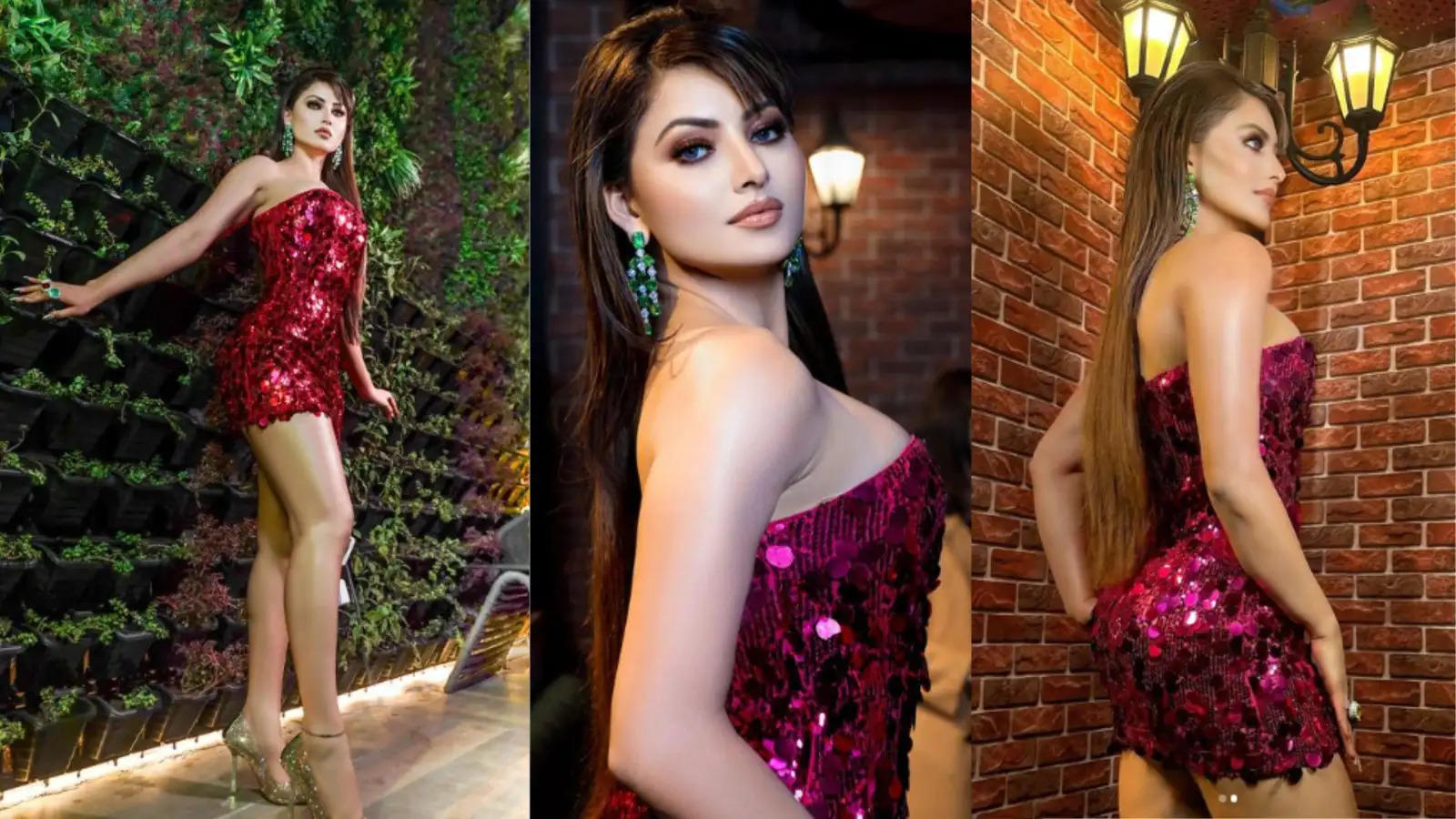 Actress Urvashi Rautela Oozes The Temperature Of The Gram Once Again With A Off Shoulder Sequin Dress
